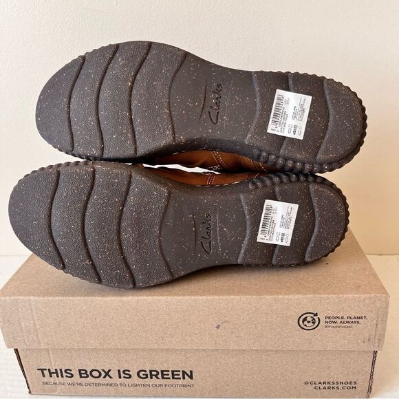 Clarks Collection Caroline Orchid Leather Ruched Ankle Boots - Picture 6 of 6